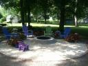 Fire Pit with Crushed Royal Brassfield Patio